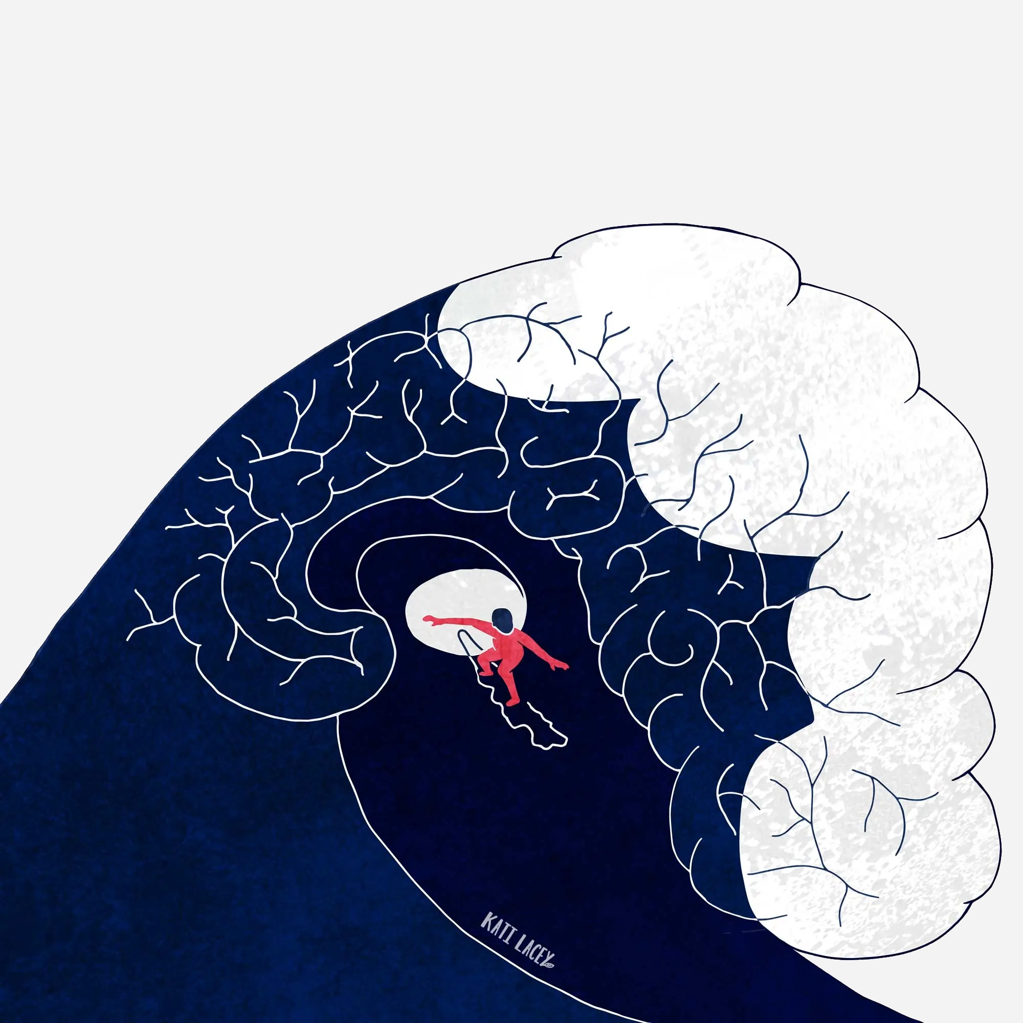 Editorial-illustration-navigating-emotions-Surfer-riding-the-waves-of-emotions-by-Kati-Lacey-editorial-illustrator-1.webp